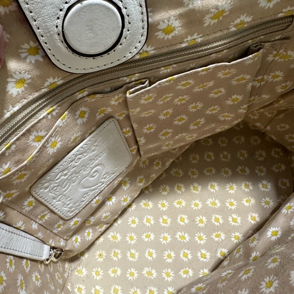 Retired Brighton Cream and Wicker Floral Tote Bag With Dustbag - Picture 10 of 16